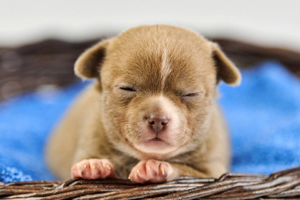 Several days old puppy